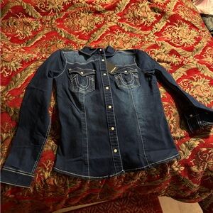 True Religion Dark Blue Denim Shirt